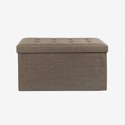 Taburete con almacenaje de madera DM Sander 76x38cm