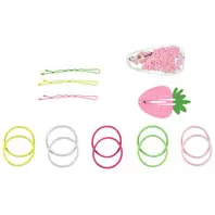 Pack de 5 horquillas y 10 gomas para niña