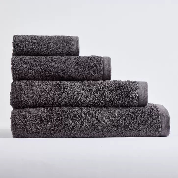 Toalla algodón 550 gr/m2 gris plomo