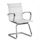 Sillón Confidente de Oficina Stilo, respaldo de red, Patín