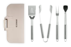 Set de 4 Utenisilios para Barbacoa y Estuche de Viaje