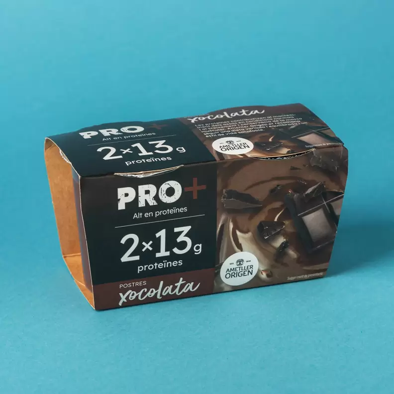 Postre de xocolata PRO+ Ametller Origen 125g - 2u.