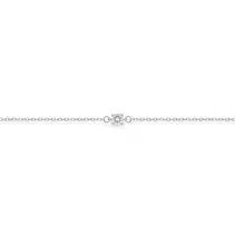Pulsera de plata 925 rodiada, cadena de forçat y circonita