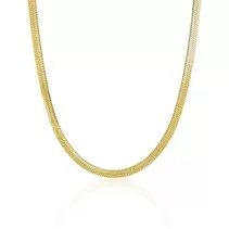 Collar de cadena de acero dorado - 42 cm