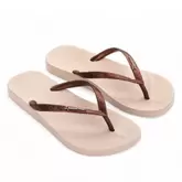 Chanclas ipanema anatomica tan beige metalizado