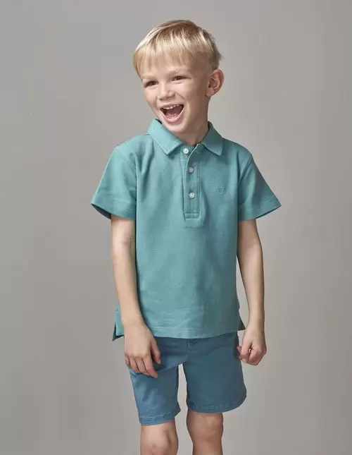 Polo piqué turquesa