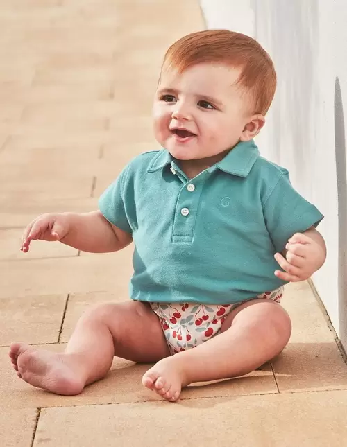 Polo piqué turquesa