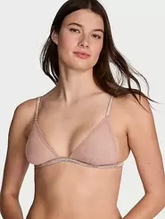 Bralette triangular brillante y transparente
