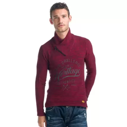 Jersey de punto estampado de texto | Tendencia actual