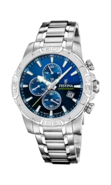 RELOJ FESTINA TIMELESS CHRONOGRAPH F20704/4 AZUL CORREA DE ACERO INOXIDABLE, HOMBRE