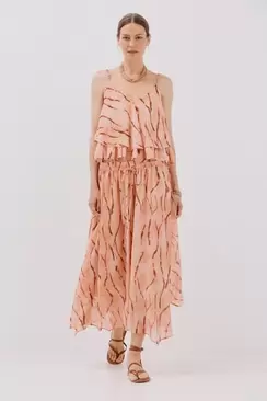 Maxi skirt with flare
