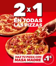 2x1 en todas las pizzas