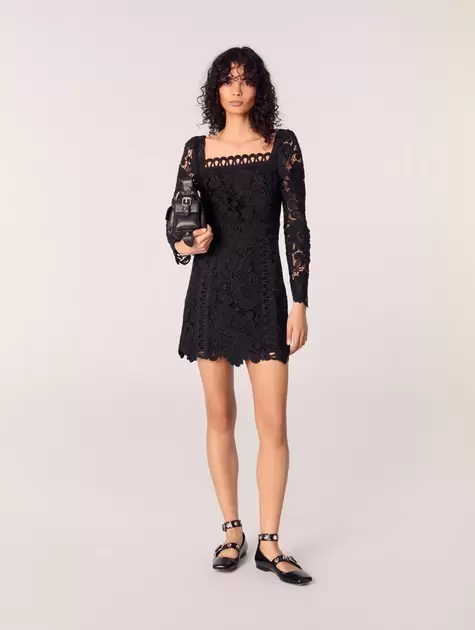 Vestido corto de guipur