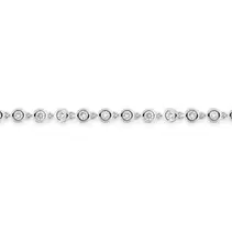 Pulsera de oro blanco 9K, diamantes creados 1,05 ct