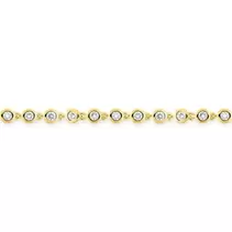 Pulsera de oro amarillo de 9K con diamantes creados de 1,05 ct.