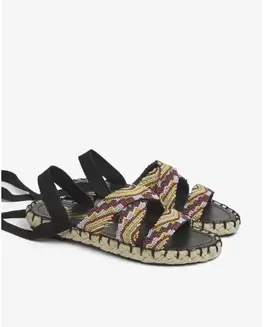 SANDALIA YUTE CUENTAS MULTICOLOR