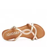 Sandalias planas gioseppo lamim doradas con tiras finas de piel