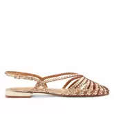 Sandalias planas gioseppo hingham platino con tiras trenzadas
