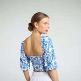 Blouse with balloon sleeves