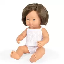 Baby Síndrome Down caucásica niña 38 cm