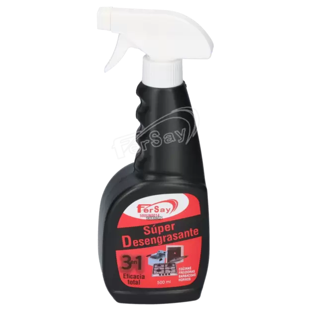 Spray desengrasante valido para: hornos, freidoras y freidoras de aire, barbacoas, cocinas de gas 50...