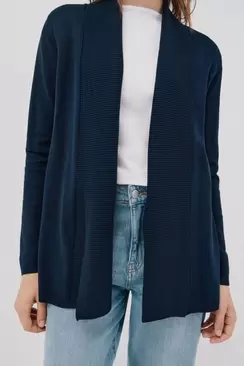Cardigan with shawl neckline
