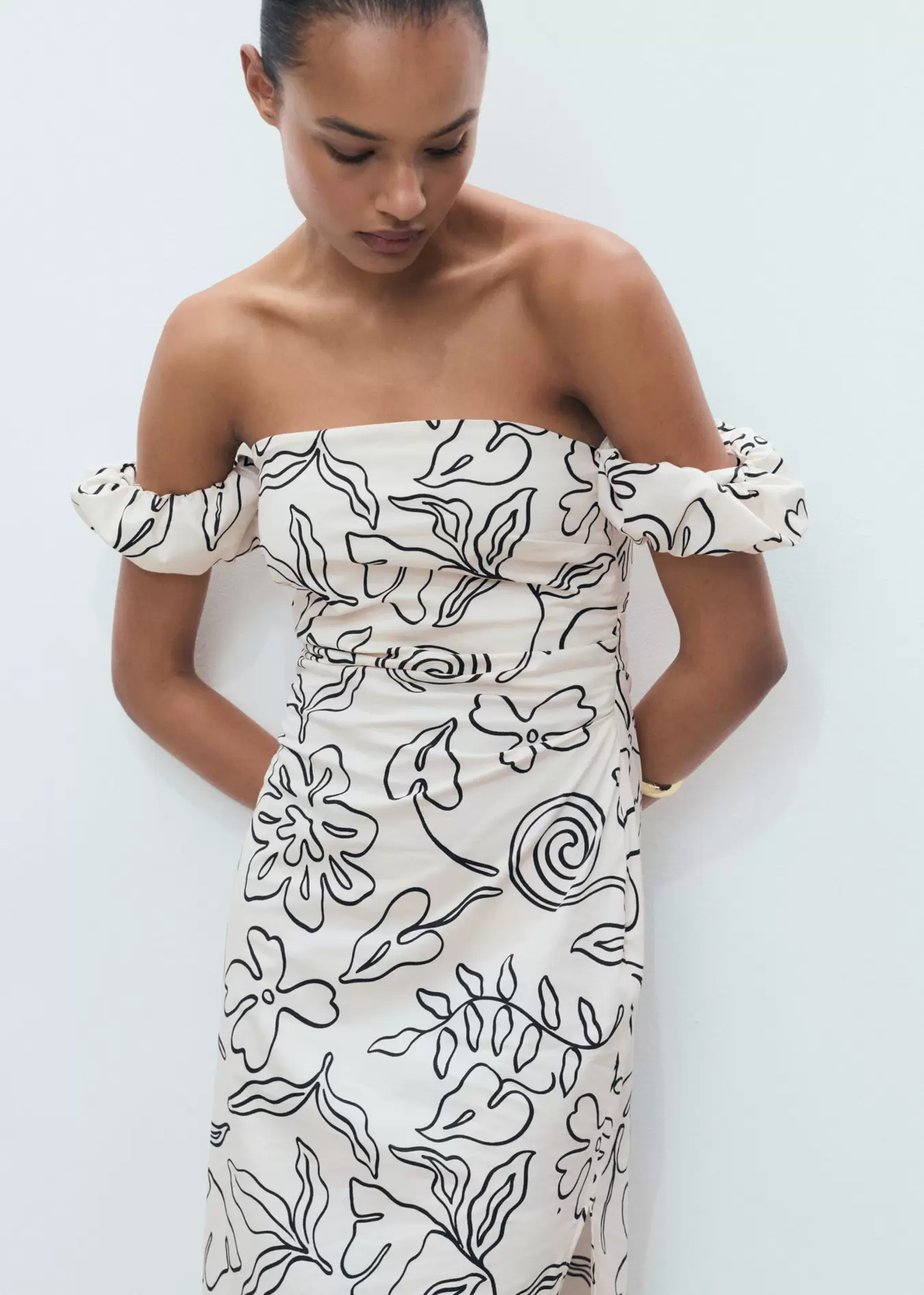 Vestido floral palabra de honor