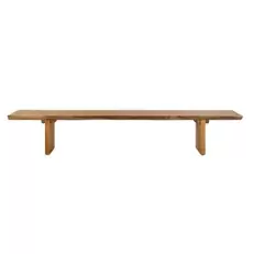 Luiana - Banc de jardin en teck massif effet tronc