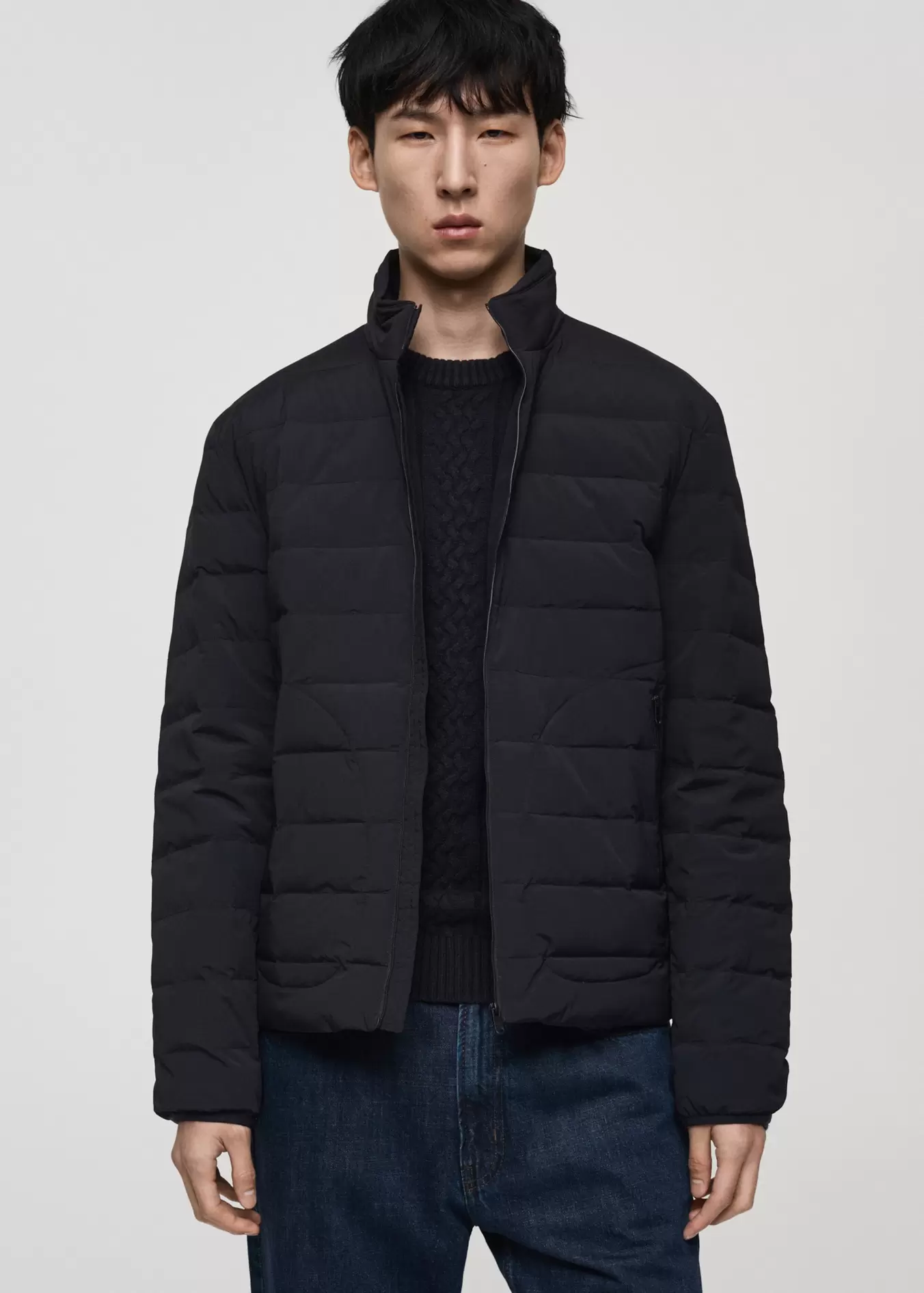Chaqueta acolchada relleno plumón y plumas