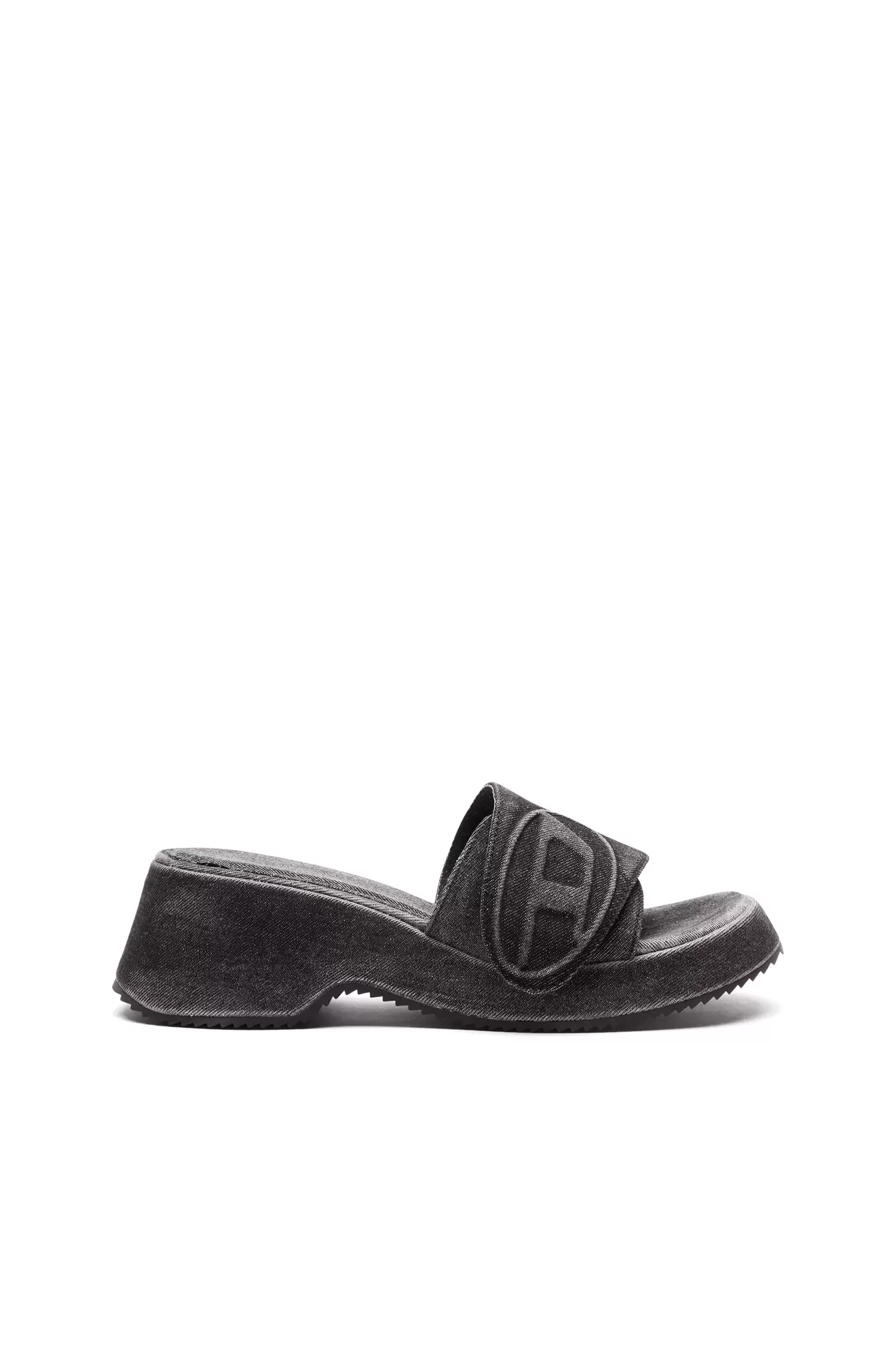 Sa-Oval D-Chanclas de denim con correa Oval D