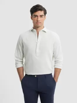 POLERA LINO RAYAS AX VERDE