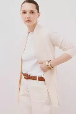 Cardigan with shawl neckline