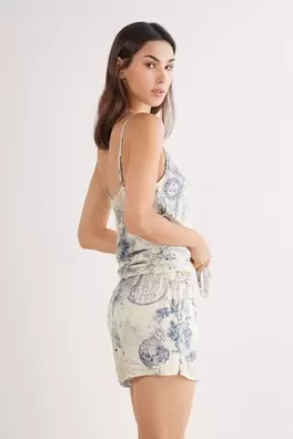 Shorts de Raso de Viscosa Luxury Dreams