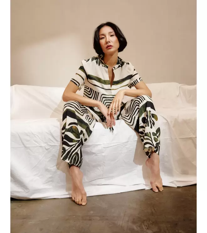 PANTALÓN FLUIDO ESTAMPADO TRIBAL