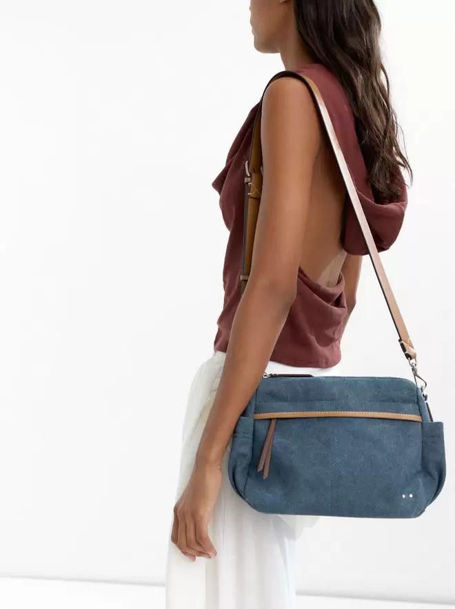 Canvas crossbody bag