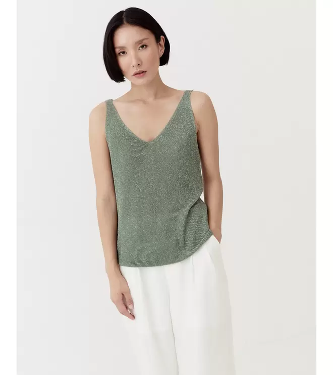 TOP CUELLO V  BRILLOS
