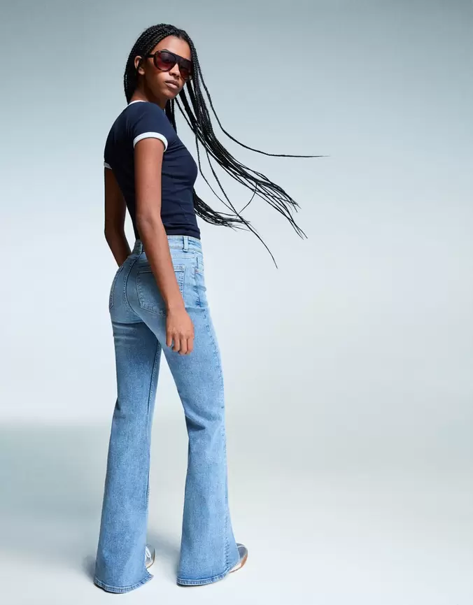 Jeans flare abertura