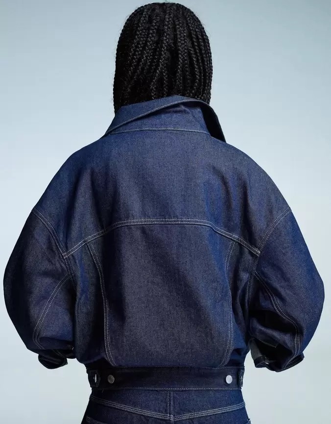 Cazadora denim oversize
