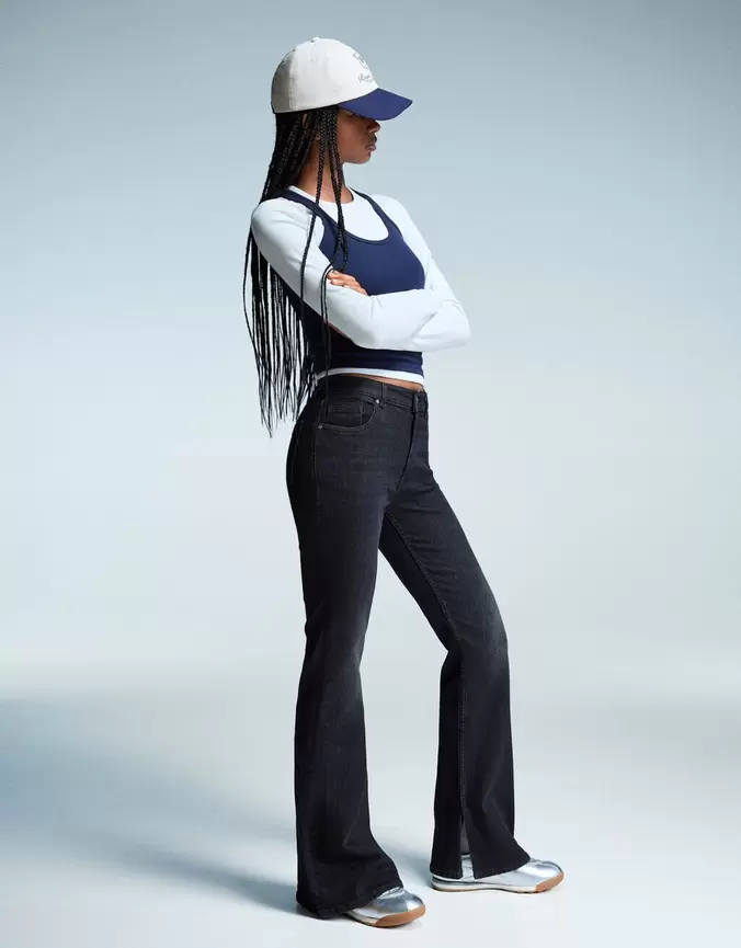 Jeans flare abertura