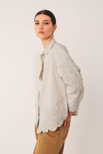 CAMISA VOILE BORDADA