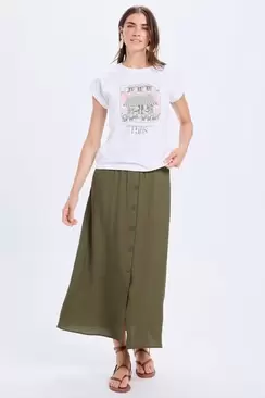 Falda vuelo midi