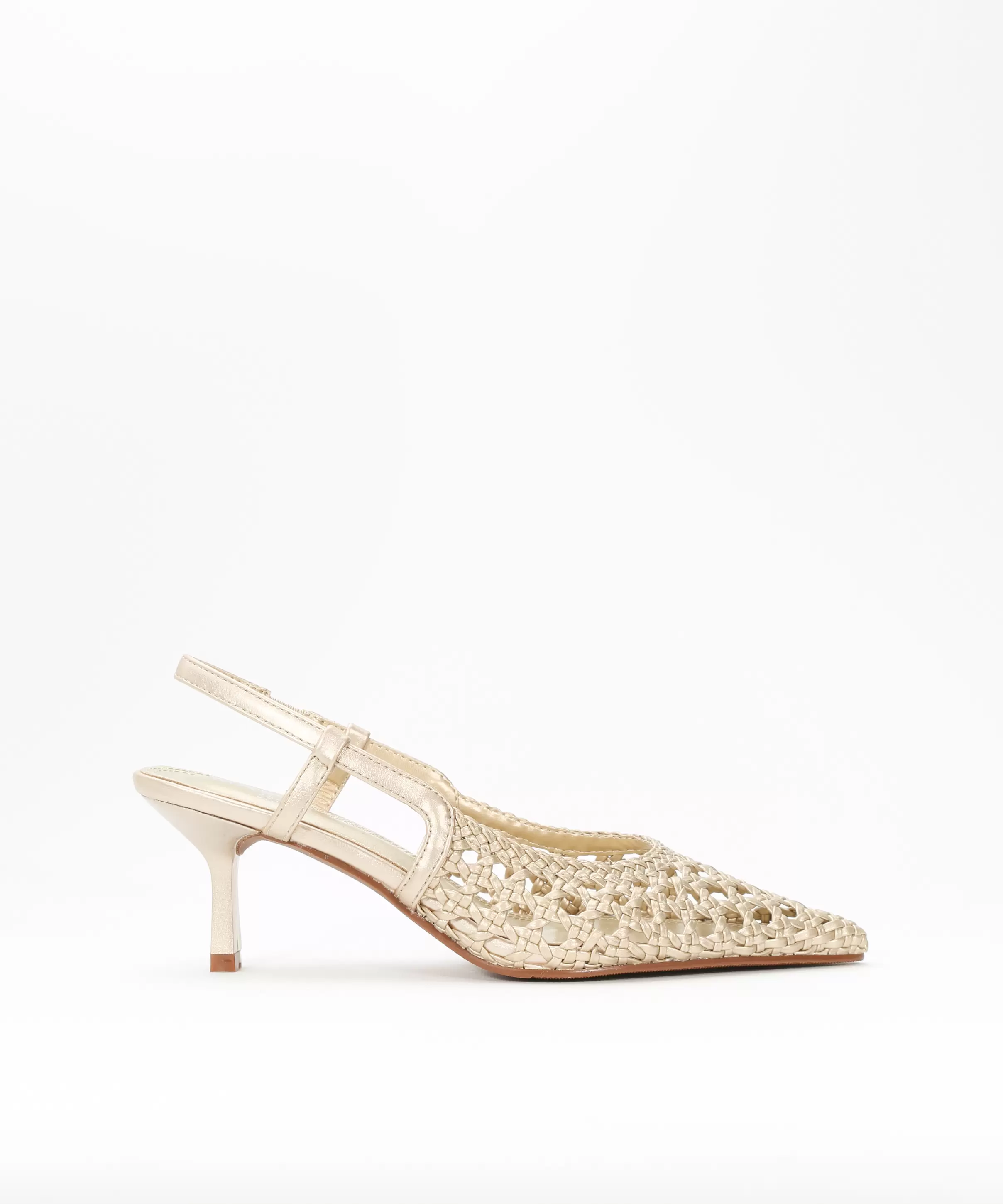 Zapato tacón destalonado trenzado