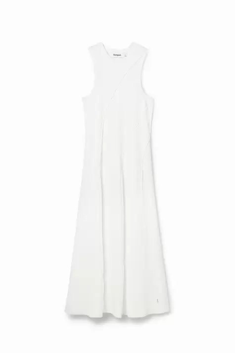 Vestido midi patch canalé
