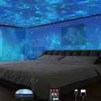 1pc Star Projector, Galaxy Projector, Water Ocean Wave Projector For Bedroom Night LightRoom Decor With 7-Colors Patterns