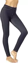 Women's Stretch Denim Leggings with Pockets