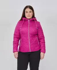 PARKA CAPUCHA DESMONTABLE Y DETALLE PUNTO EN LATERALES MAGENTA