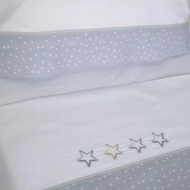 Juego de sábanas cuna 431 blanco/gris