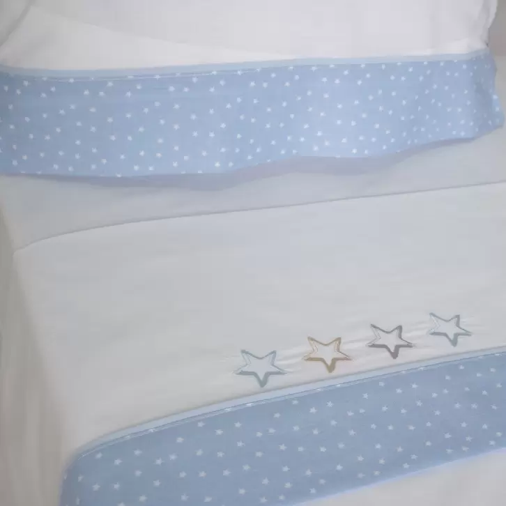 Juego de sábanas cuna 431 blanco/azul