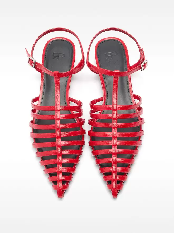 Heeled sandals with straps