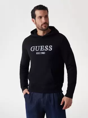 Sudadera con capucha y logotipo de felpa